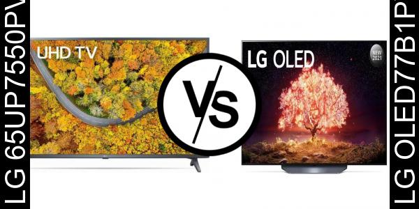 השווה בין LG 65UP7550PVG לבין LG OLED77B1PVA - פרייס ביי
